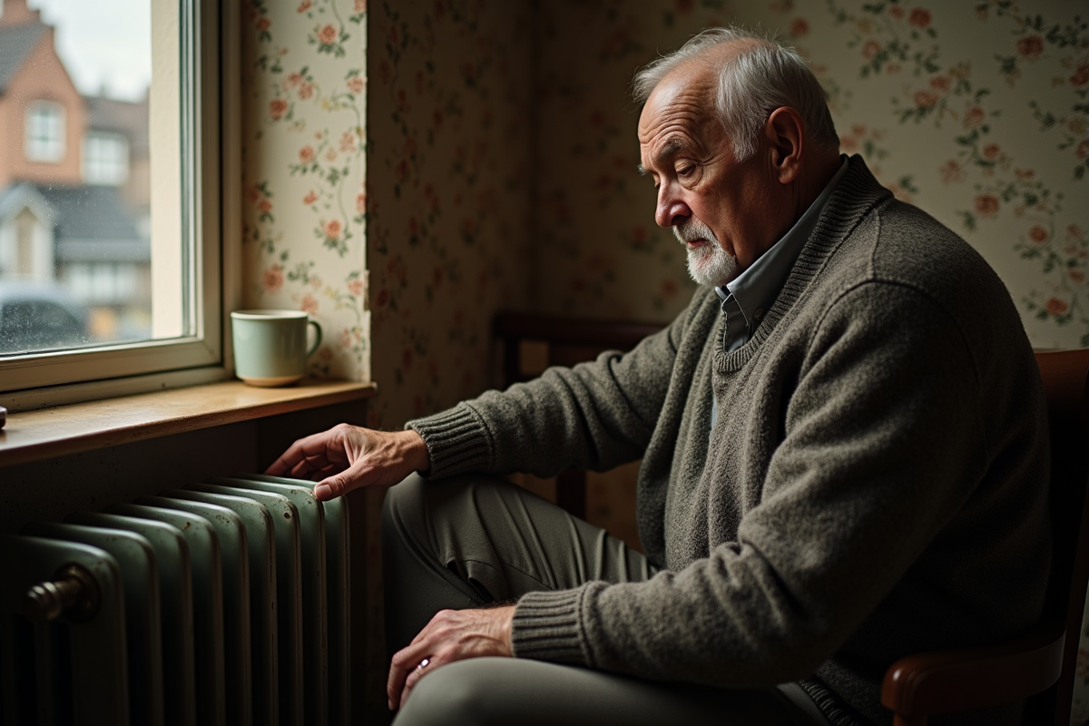 Homme âgé assis près d